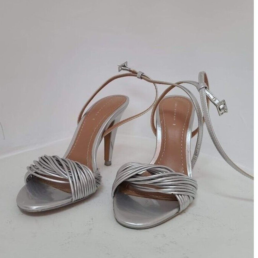 Zara Silver Strappy High Heel Sandals